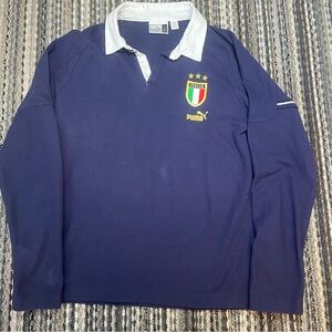 Vintage 2004 Puma x Neil Barrett Italy FIGC Rugby Soccer Shirt Large